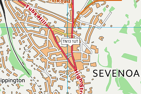 TN13 1UT map - OS VectorMap District (Ordnance Survey)