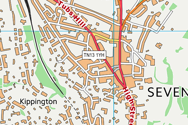 TN13 1YH map - OS VectorMap District (Ordnance Survey)