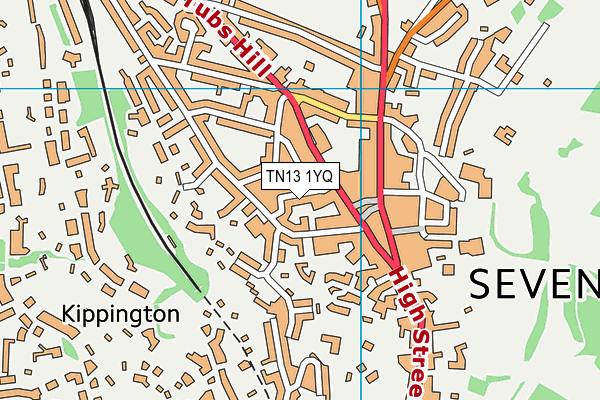 TN13 1YQ map - OS VectorMap District (Ordnance Survey)