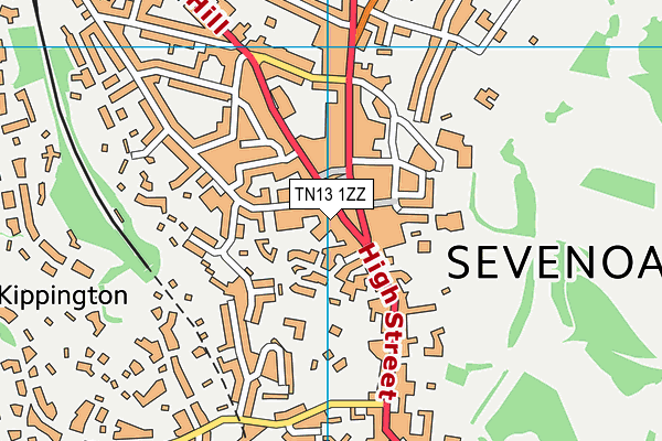 TN13 1ZZ map - OS VectorMap District (Ordnance Survey)
