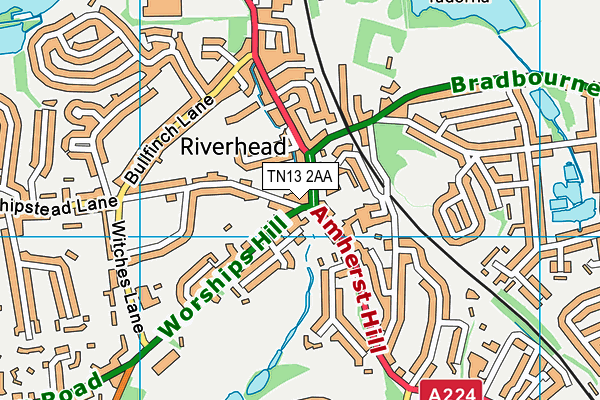 TN13 2AA map - OS VectorMap District (Ordnance Survey)