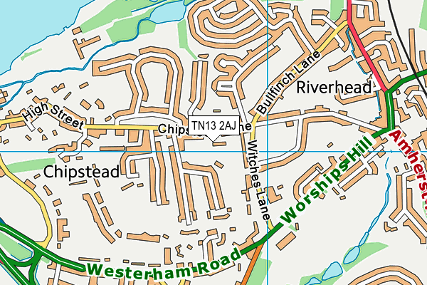 TN13 2AJ map - OS VectorMap District (Ordnance Survey)