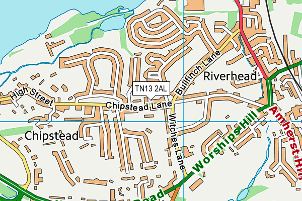 TN13 2AL map - OS VectorMap District (Ordnance Survey)