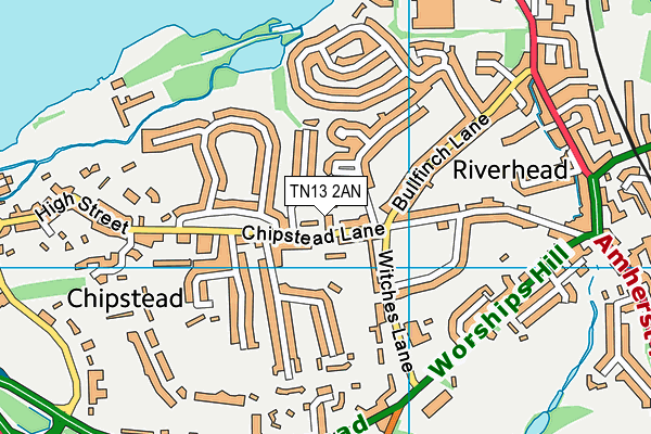 TN13 2AN map - OS VectorMap District (Ordnance Survey)