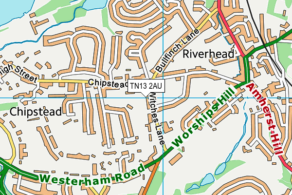 TN13 2AU map - OS VectorMap District (Ordnance Survey)