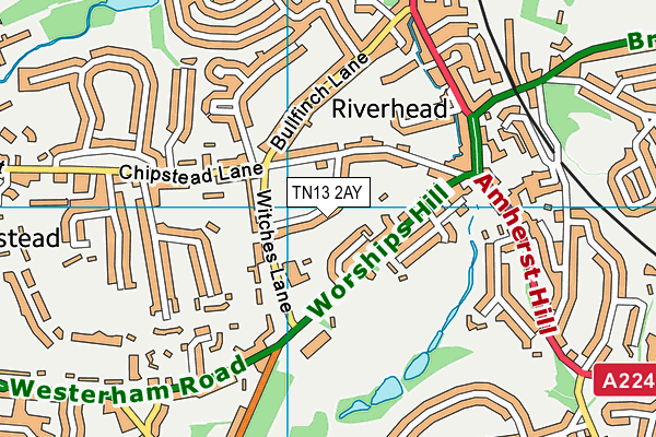 TN13 2AY map - OS VectorMap District (Ordnance Survey)