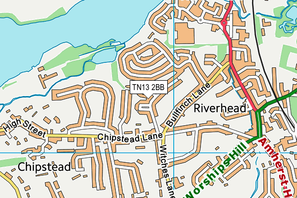 TN13 2BB map - OS VectorMap District (Ordnance Survey)