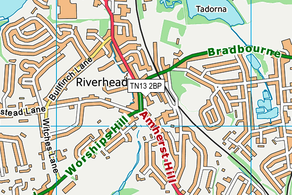 TN13 2BP map - OS VectorMap District (Ordnance Survey)