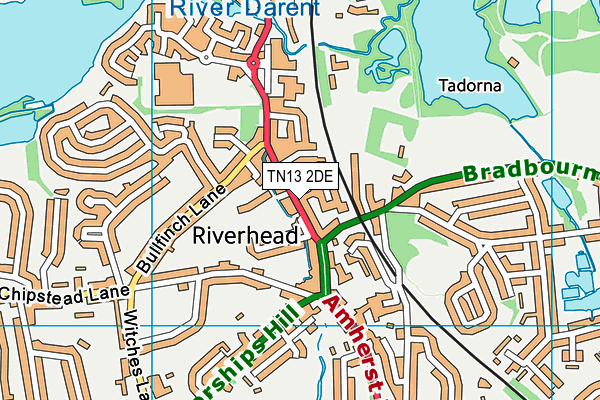 TN13 2DE map - OS VectorMap District (Ordnance Survey)