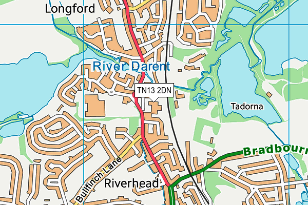 TN13 2DN map - OS VectorMap District (Ordnance Survey)