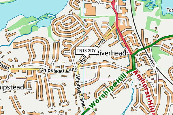 TN13 2DY map - OS VectorMap District (Ordnance Survey)