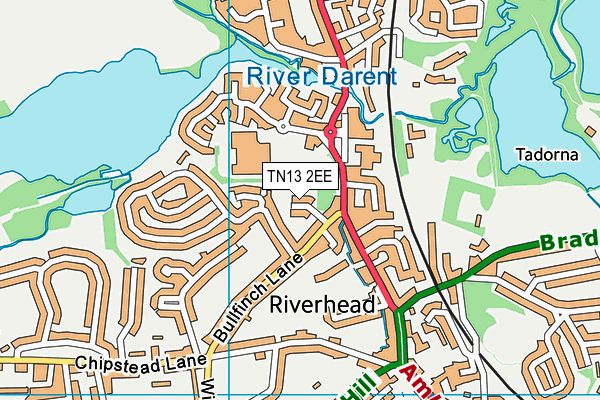 TN13 2EE map - OS VectorMap District (Ordnance Survey)