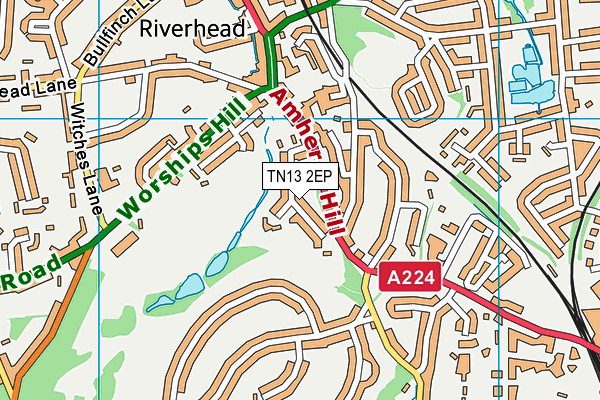 TN13 2EP map - OS VectorMap District (Ordnance Survey)