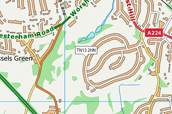 TN13 2HN map - OS VectorMap District (Ordnance Survey)