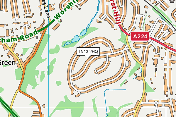 TN13 2HQ map - OS VectorMap District (Ordnance Survey)