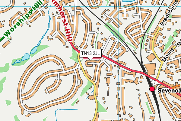 TN13 2JL map - OS VectorMap District (Ordnance Survey)