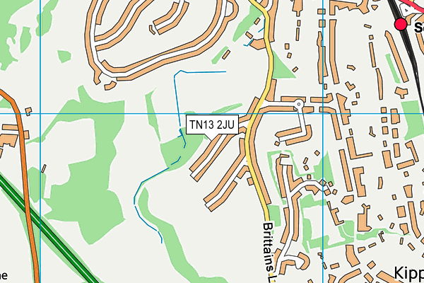 TN13 2JU map - OS VectorMap District (Ordnance Survey)
