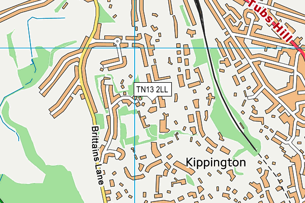 TN13 2LL map - OS VectorMap District (Ordnance Survey)