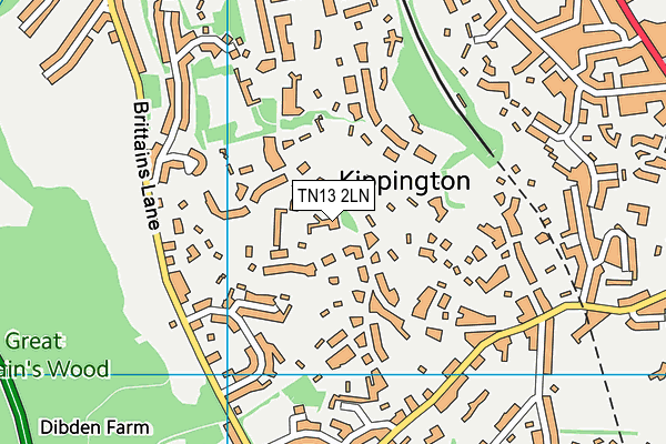 TN13 2LN map - OS VectorMap District (Ordnance Survey)