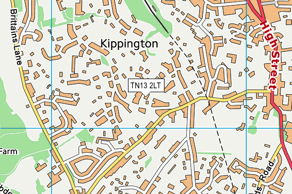 TN13 2LT map - OS VectorMap District (Ordnance Survey)