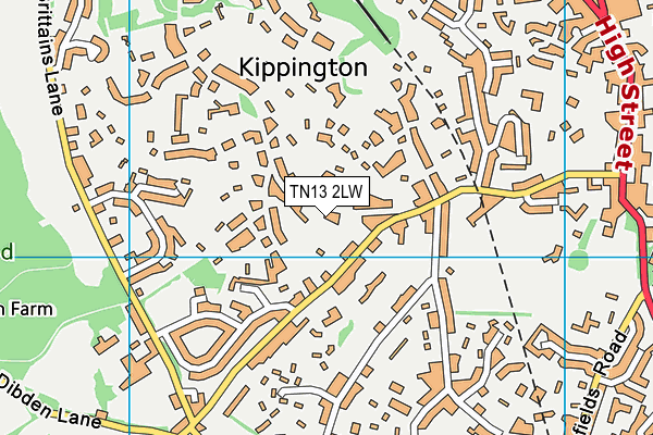 TN13 2LW map - OS VectorMap District (Ordnance Survey)