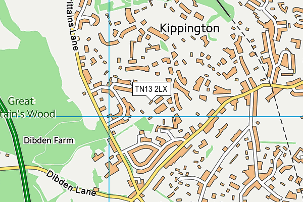 TN13 2LX map - OS VectorMap District (Ordnance Survey)