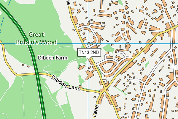 TN13 2ND map - OS VectorMap District (Ordnance Survey)