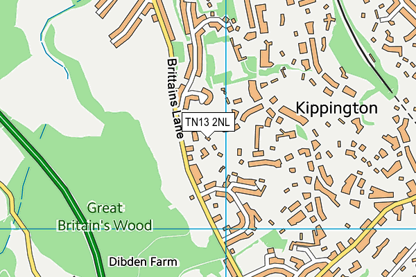 TN13 2NL map - OS VectorMap District (Ordnance Survey)