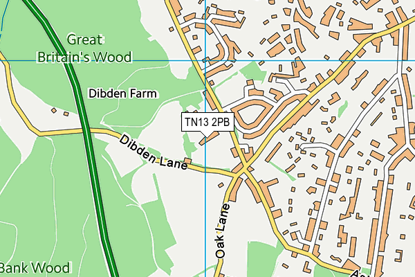 TN13 2PB map - OS VectorMap District (Ordnance Survey)