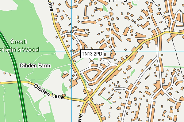 TN13 2PD map - OS VectorMap District (Ordnance Survey)