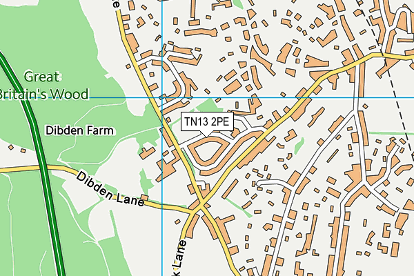 TN13 2PE map - OS VectorMap District (Ordnance Survey)