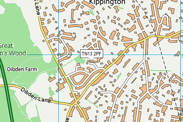 TN13 2PF map - OS VectorMap District (Ordnance Survey)