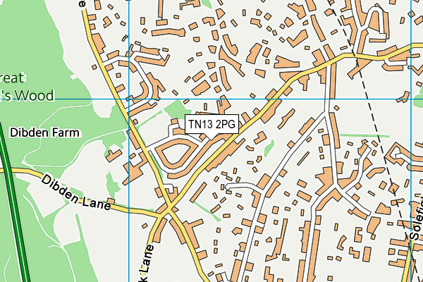 TN13 2PG map - OS VectorMap District (Ordnance Survey)