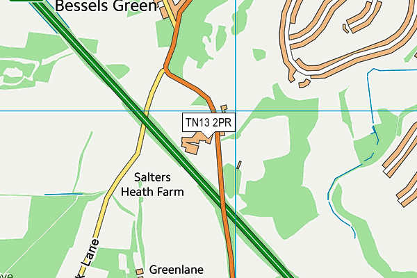 TN13 2PR map - OS VectorMap District (Ordnance Survey)