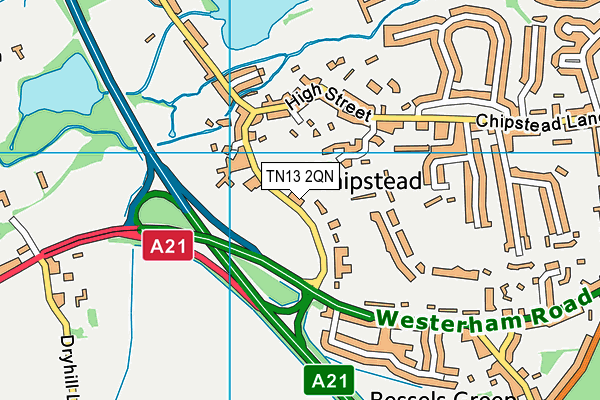 TN13 2QN map - OS VectorMap District (Ordnance Survey)