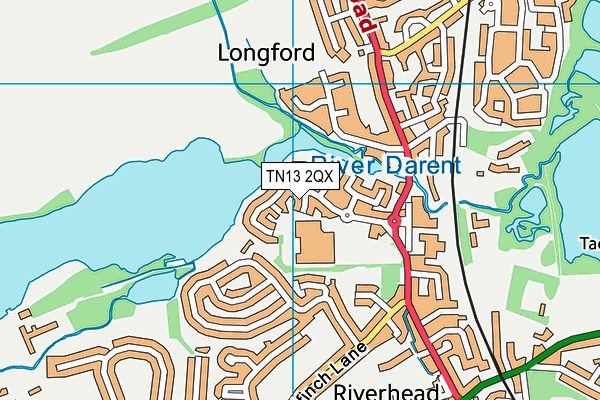 TN13 2QX map - OS VectorMap District (Ordnance Survey)