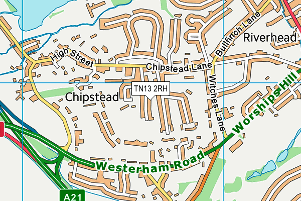 TN13 2RH map - OS VectorMap District (Ordnance Survey)