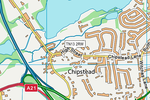 TN13 2RW map - OS VectorMap District (Ordnance Survey)