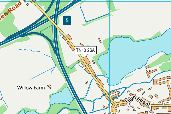 Chipstead Recreation Ground map (TN13 2SA) - OS VectorMap District (Ordnance Survey)