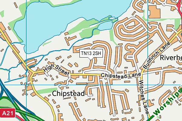 TN13 2SH map - OS VectorMap District (Ordnance Survey)