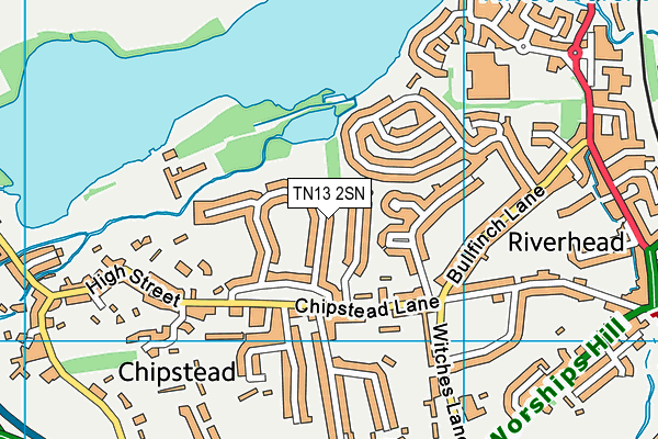 TN13 2SN map - OS VectorMap District (Ordnance Survey)