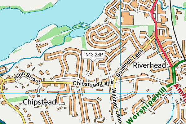 TN13 2SP map - OS VectorMap District (Ordnance Survey)