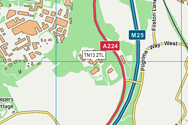 TN13 2TL map - OS VectorMap District (Ordnance Survey)