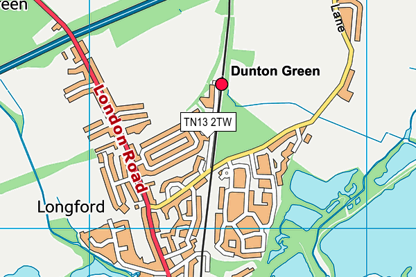 TN13 2TW map - OS VectorMap District (Ordnance Survey)