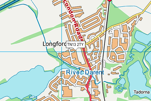 TN13 2TY map - OS VectorMap District (Ordnance Survey)