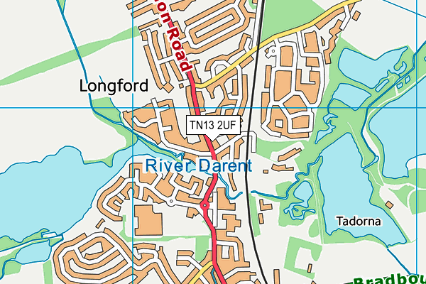 TN13 2UF map - OS VectorMap District (Ordnance Survey)