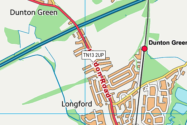 Dunton Green Primary School map (TN13 2UP) - OS VectorMap District (Ordnance Survey)