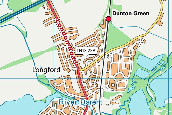 TN13 2XB map - OS VectorMap District (Ordnance Survey)