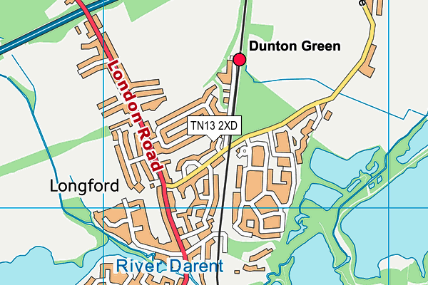 TN13 2XD map - OS VectorMap District (Ordnance Survey)