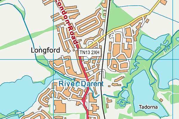 TN13 2XH map - OS VectorMap District (Ordnance Survey)